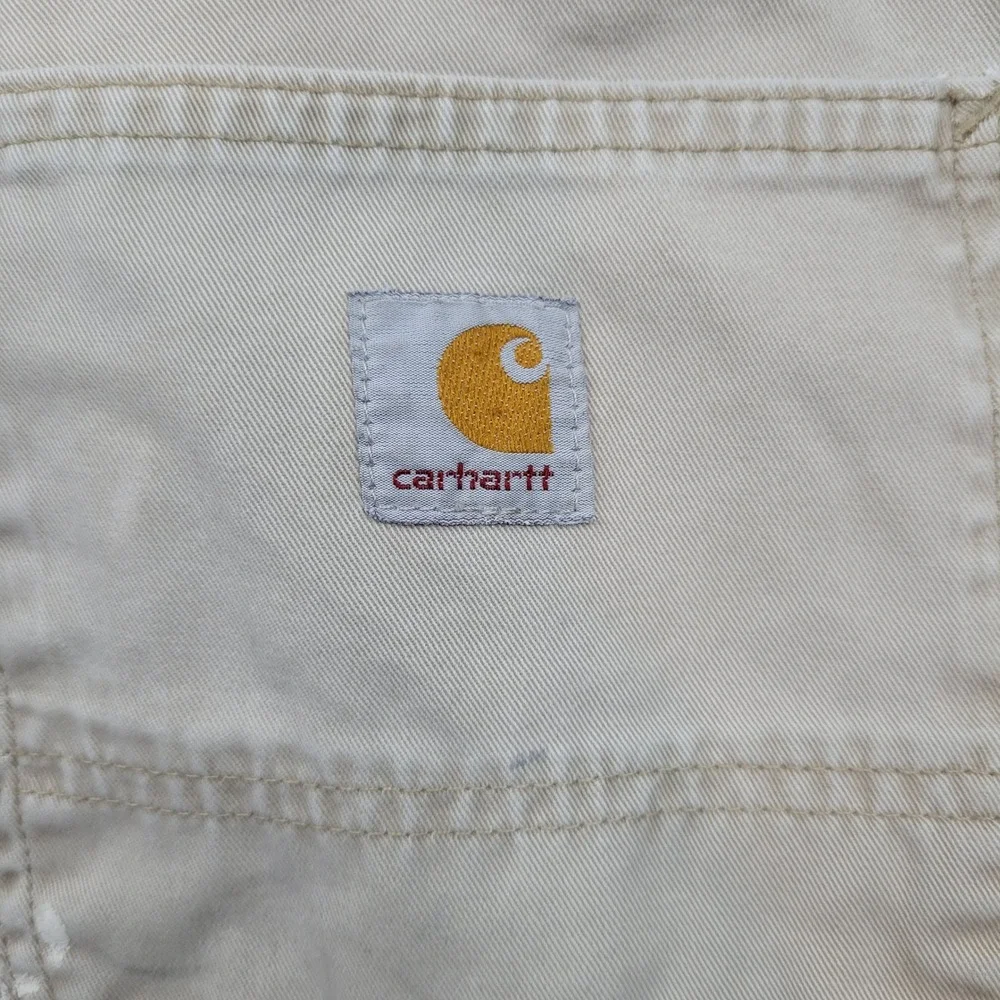 Carhartt Carpenter Pants Mens 34x32 Tan B324 FDK Relaxed Fit Workwear Cotton